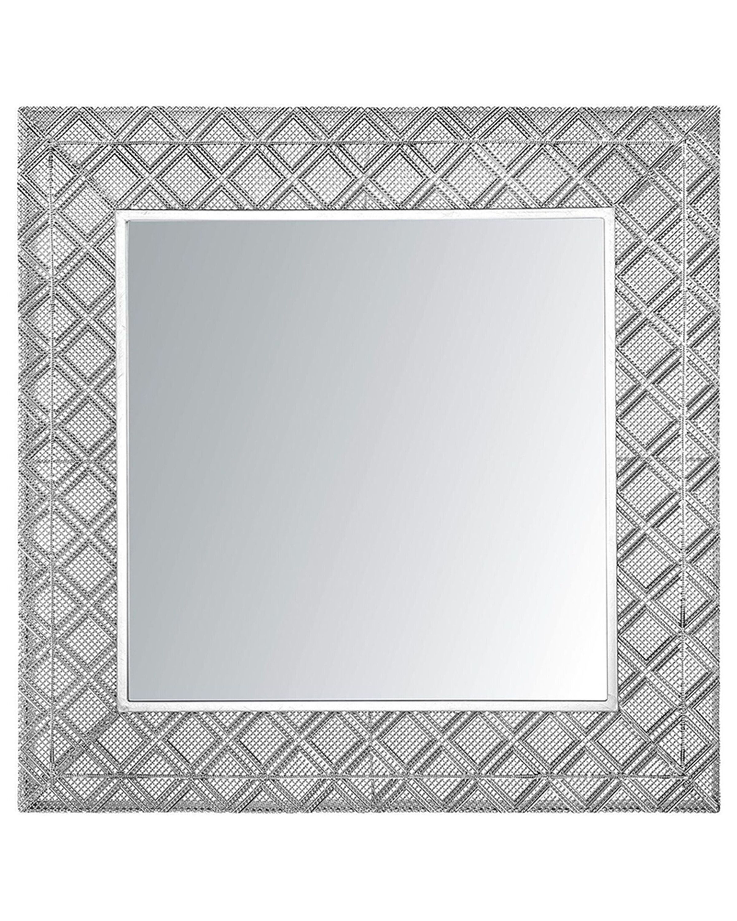 Espelho evettes 80 cm 80 cm metal prateado