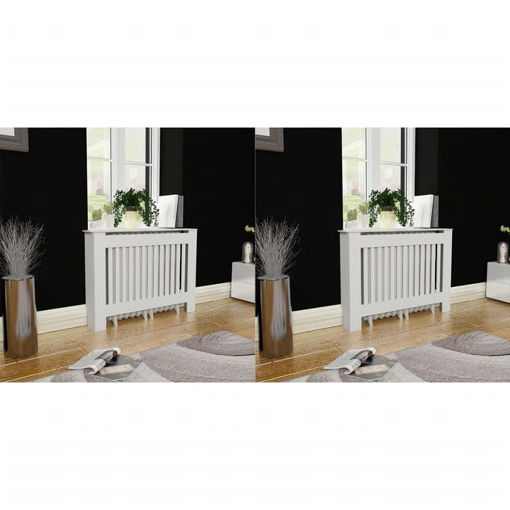 Coberturas de radiador 2 pcs mdf 112 cm branco