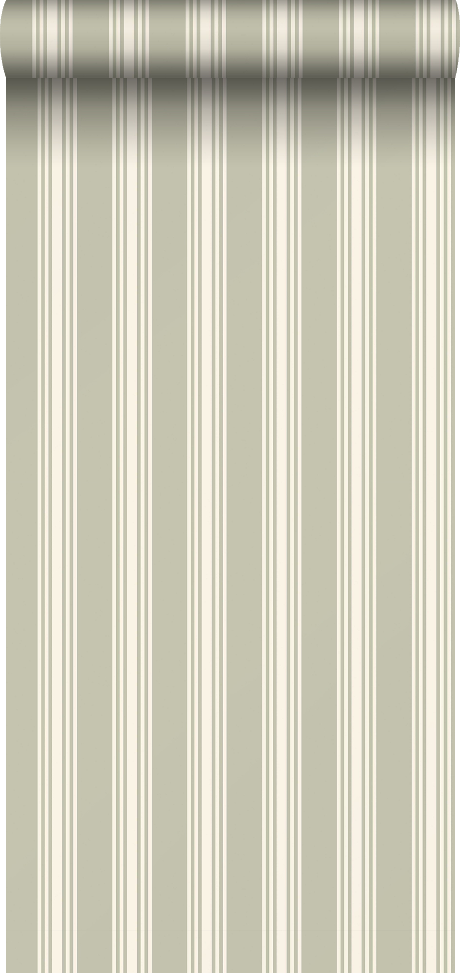 Borastapeter papel de parede riscas verde acinzentado - 53 cm x 10.05 m