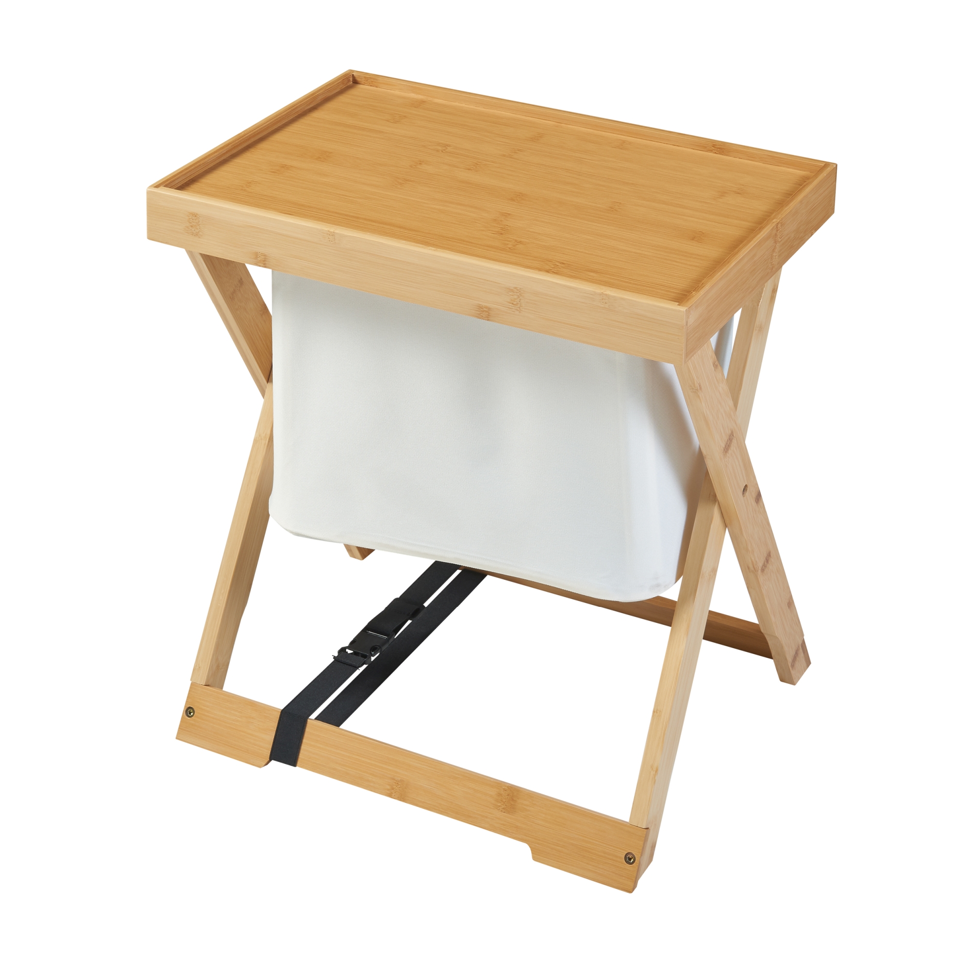 Mesa dobrável de campismo hattfjelldal com saco de bambu 53x48x32cm natural