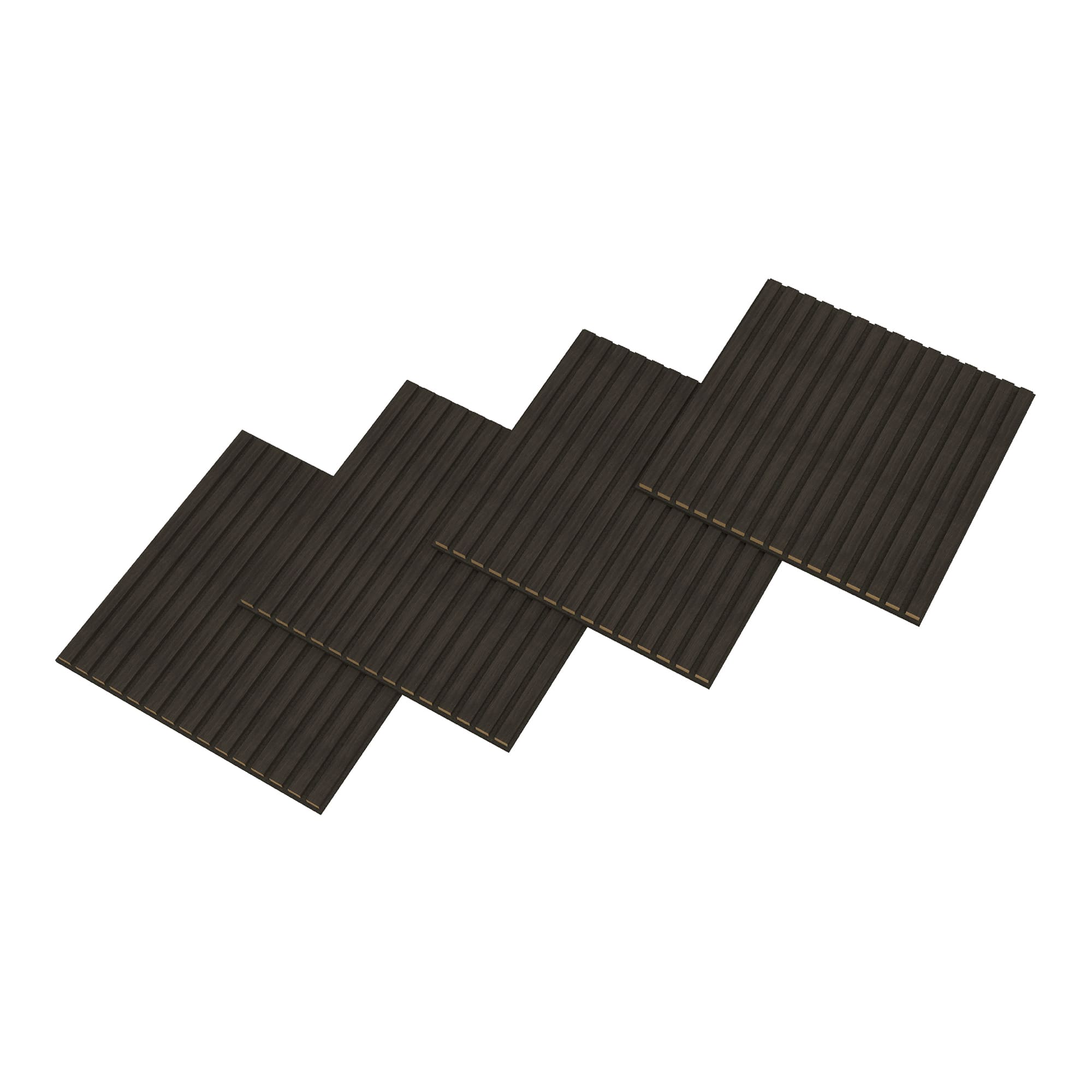 Conjunto de 4 painéis acústicos 3d vang lâminas lineares 1,44 m² carvalho