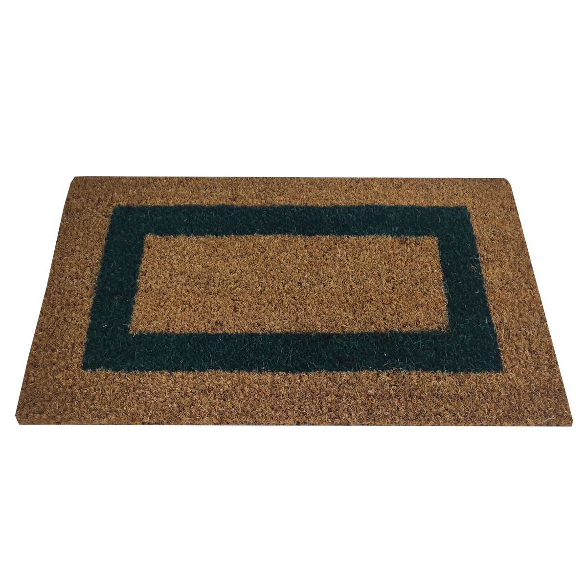 Tapete entrada| 100% fibra de coco| borracha| verde| 50x90cm