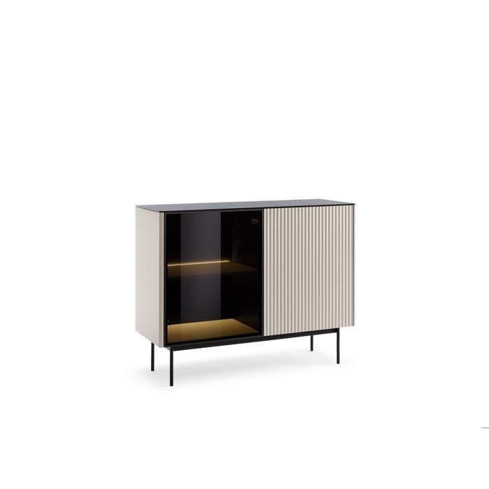 Buffet baixo contemporâneo - cashmere - 2 portas - 107x84x39 cm