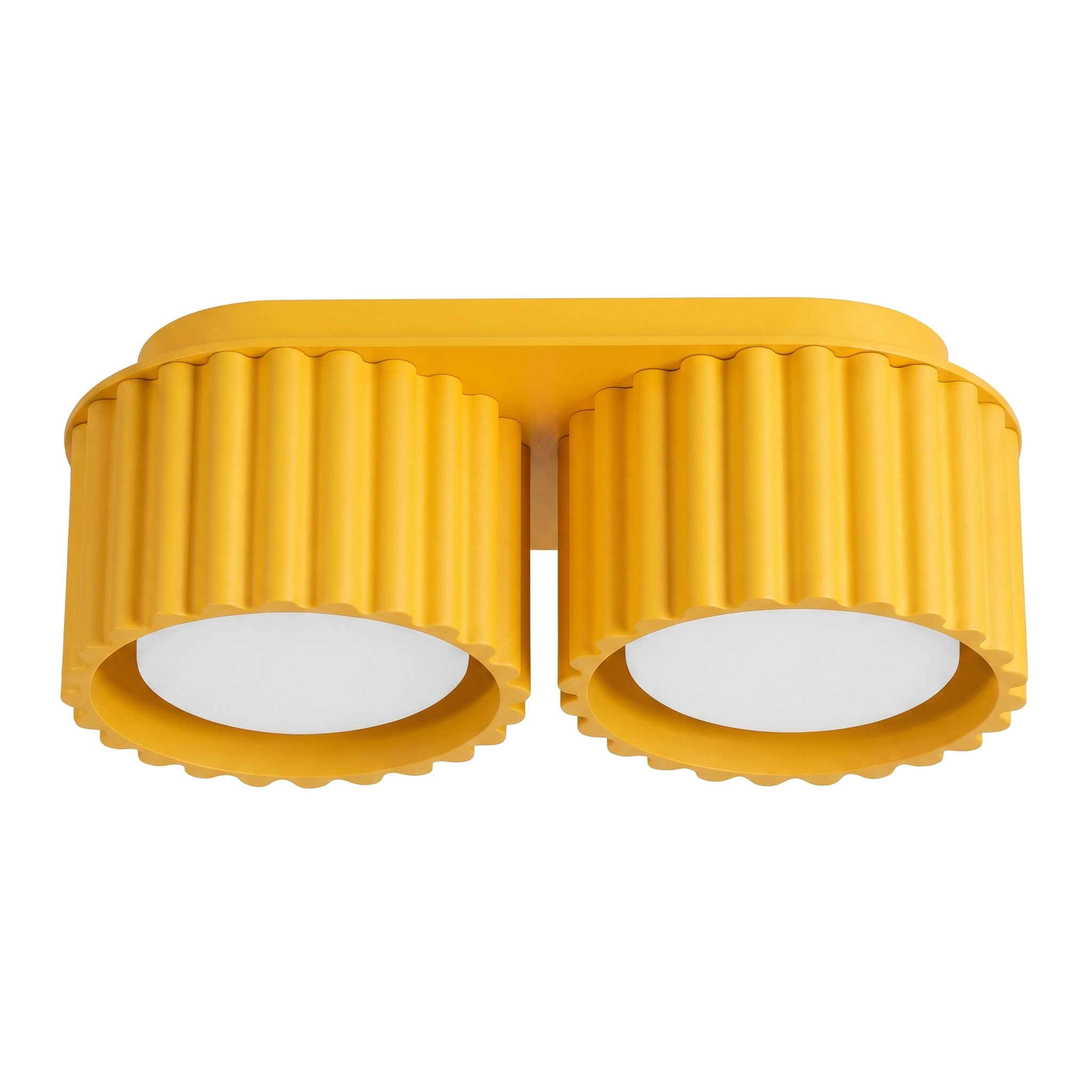 Plafons aura 2 amarelo alumínio 21x8x10cm