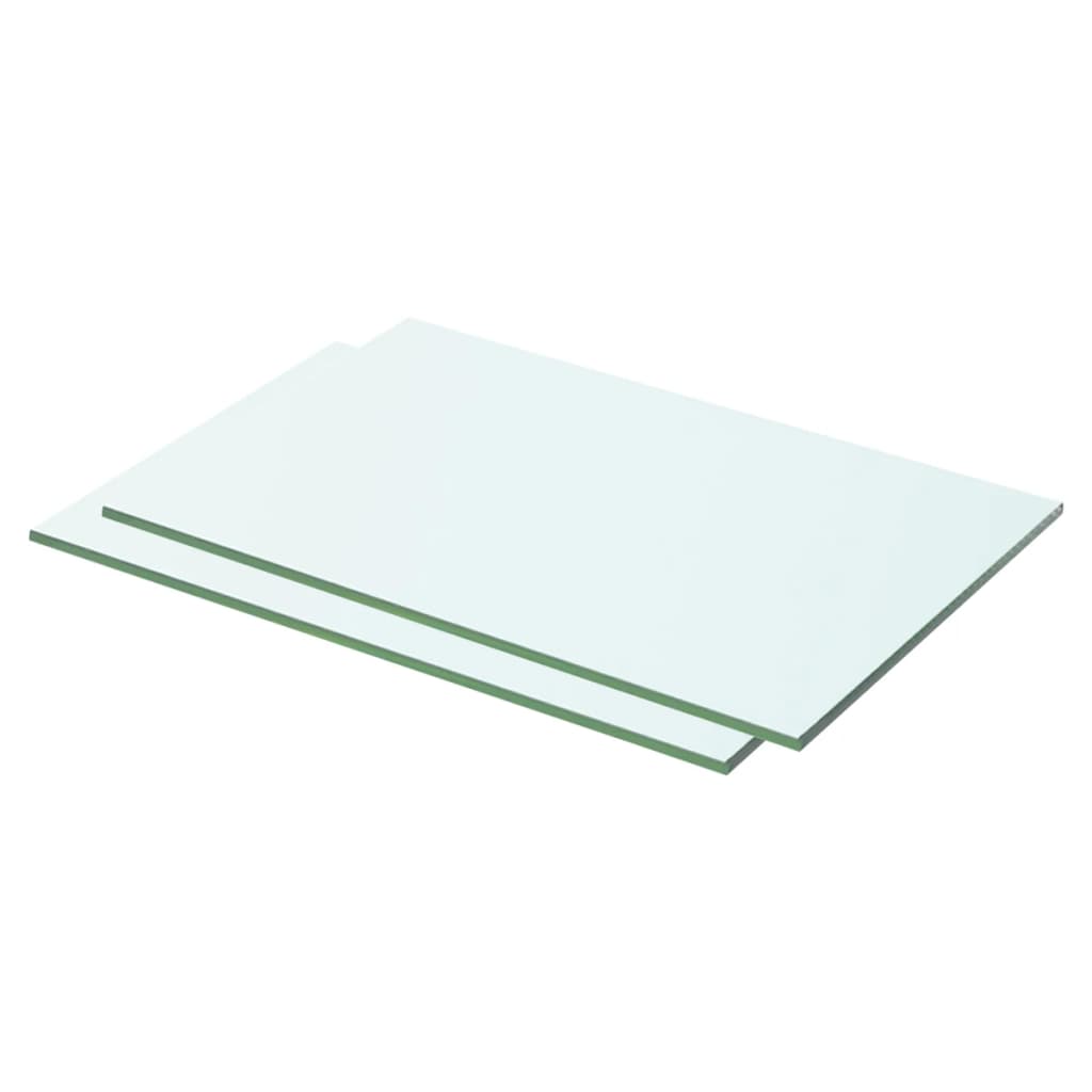 Prateleiras 2 pcs 50x25 cm vidro transparente