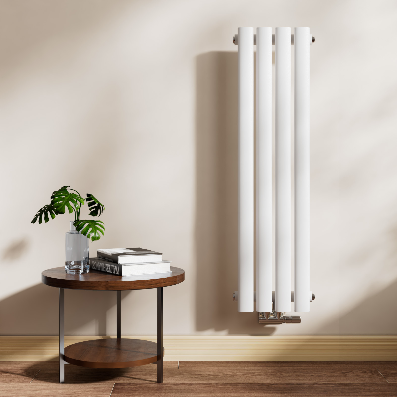 Emke radiador horizontal tubo redondo branco, 90x24 cm, monocamada