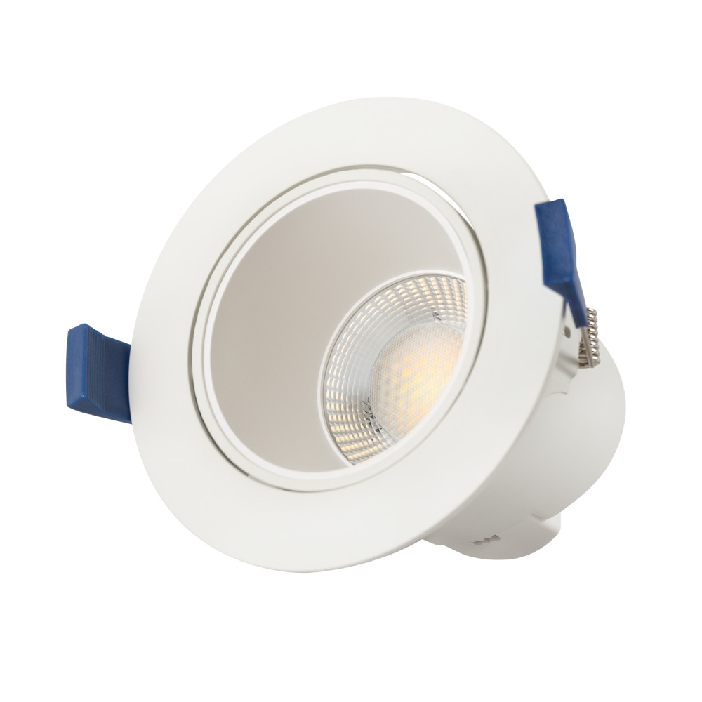 Downlight LED ajustável embutido 8w 750lm cct 3000-6500ºk (tom de luz