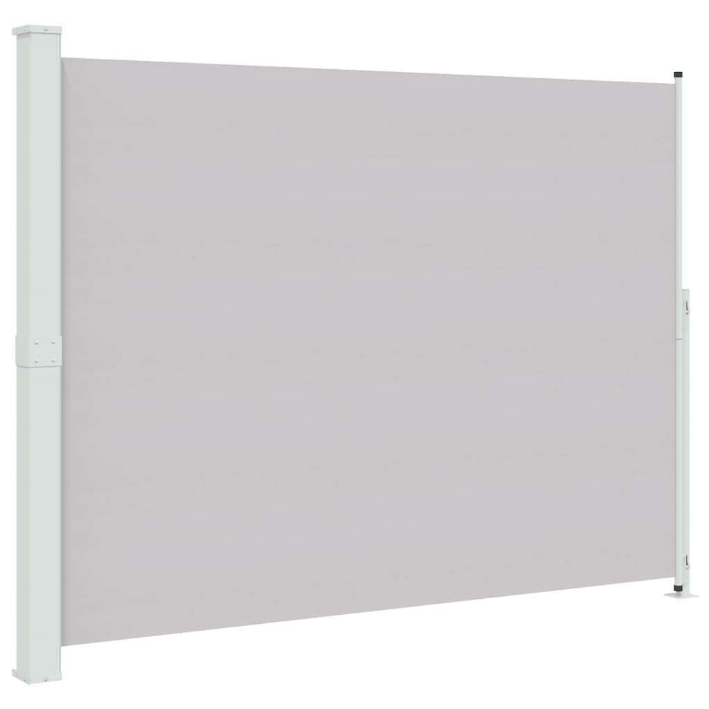 Toldo lateral retrátil para pátio 220x300 cm cinzento