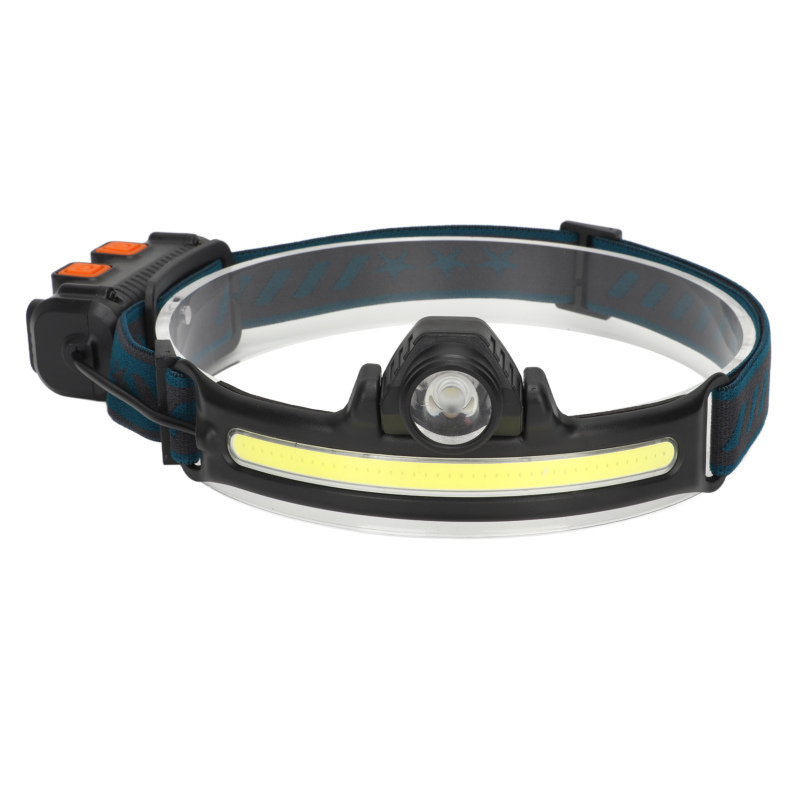 Lanterna COB LED zoom USB-C recarregável pesca running exterior