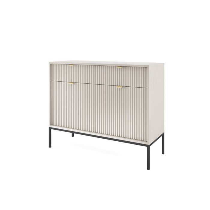 Cómoda - 2 gavetas e 2 portas - 104 x 83 x 39 cm