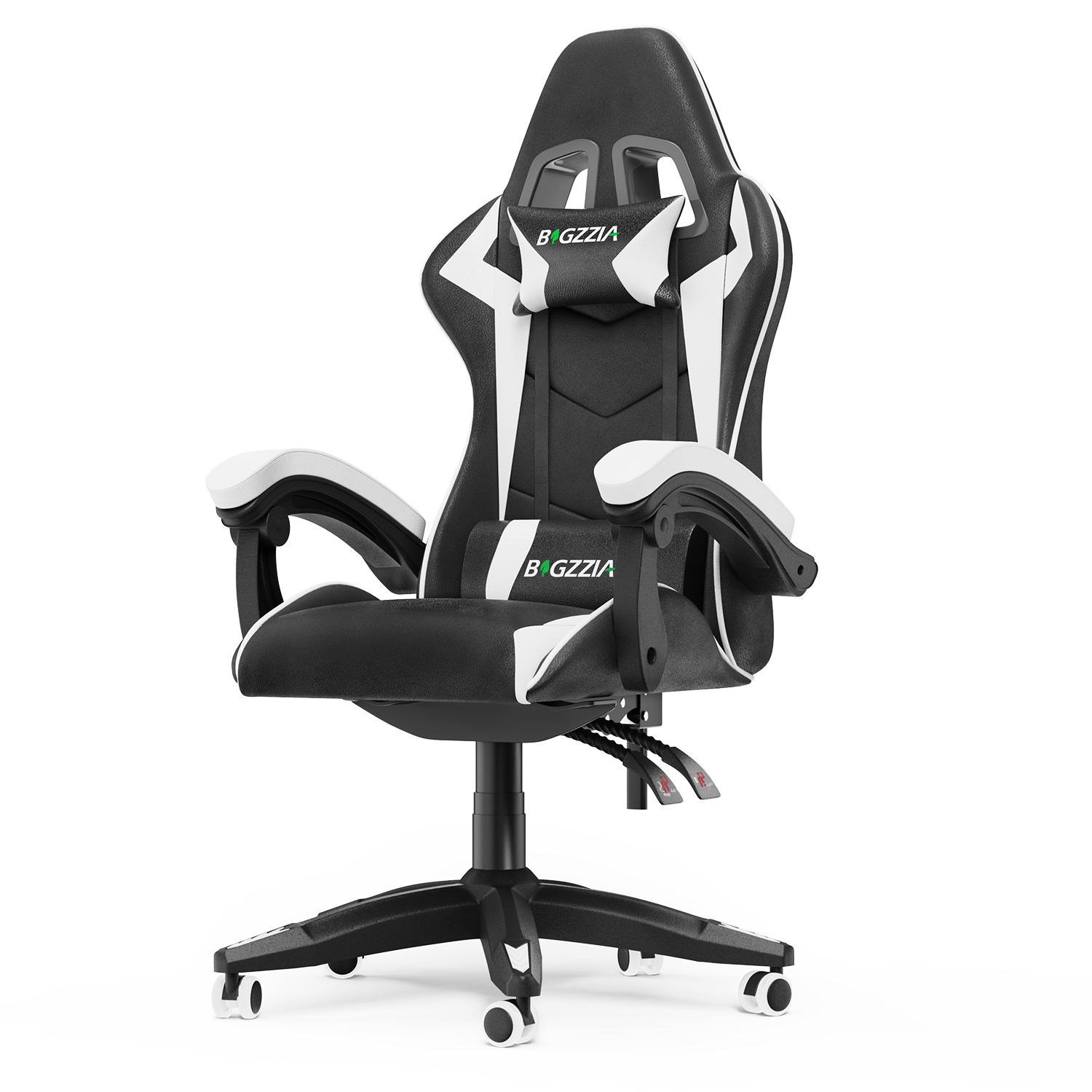 Cadeira de jogos a, cadeira ergonómica com apoio - preto/branco