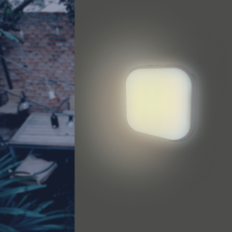 Aplique de parede LED quadrado branco 20w ip65 (10) - 4000k - - silamp