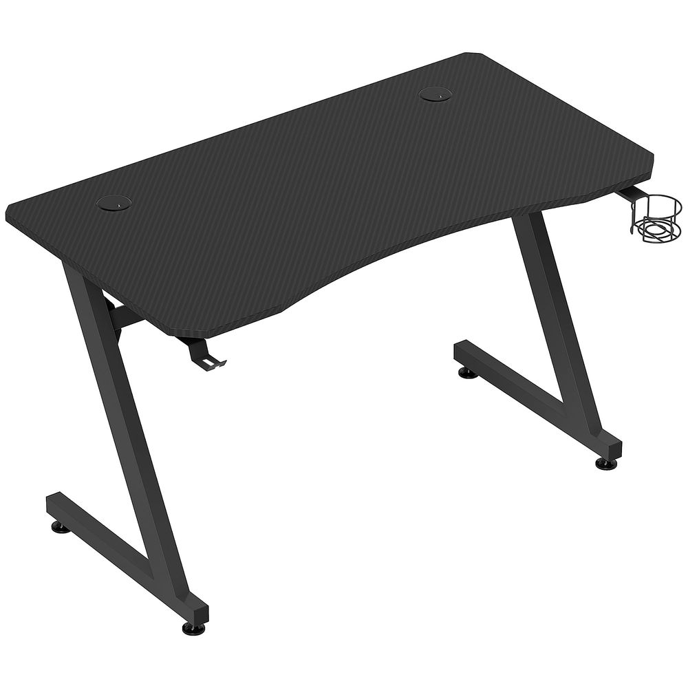 Secretária gaming 120x65x74.5 cm aglomerado de madeira e aço Homcom