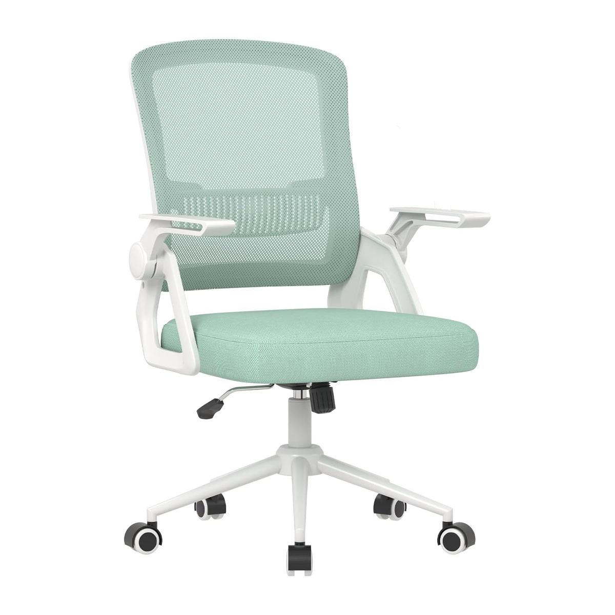 Cadeira de escritório com assento almofadado, verde