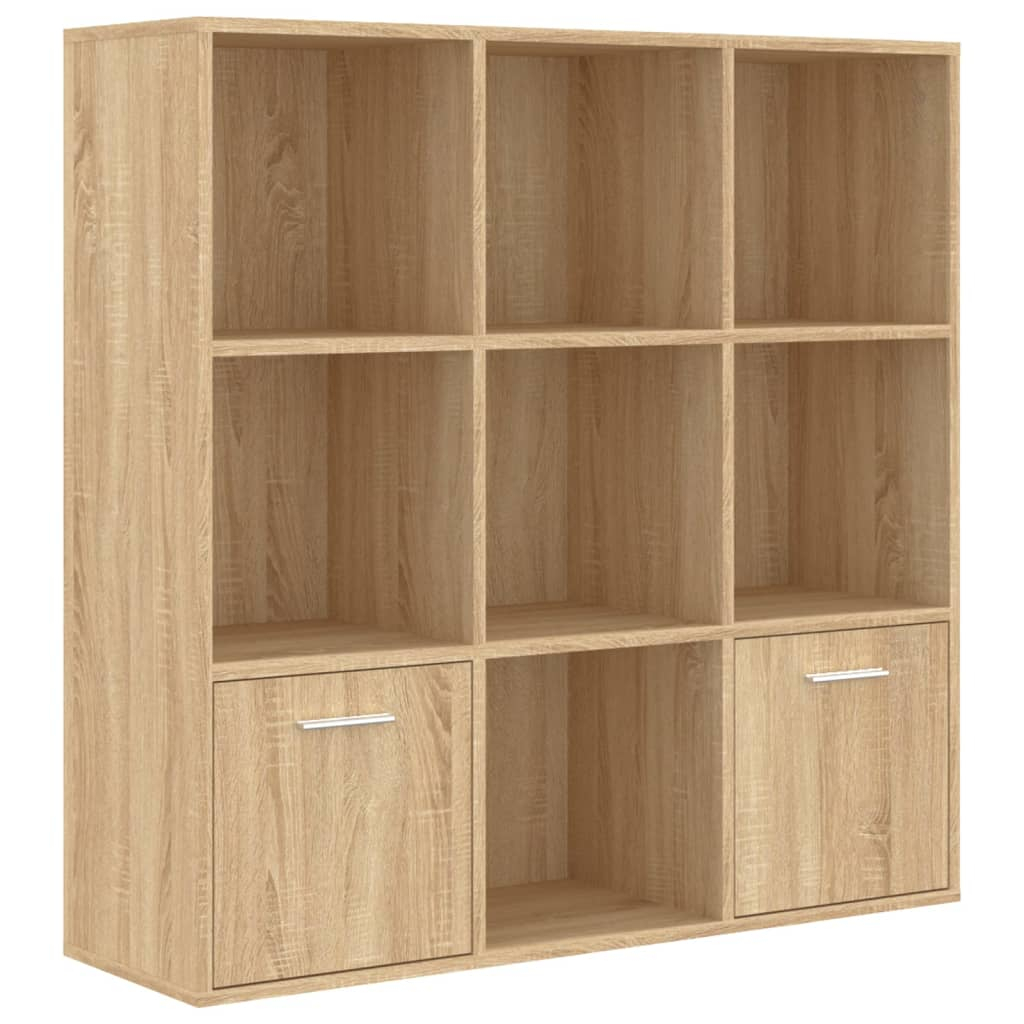 vidaXL estantería madera contrachapada color roble sonoma 98x30x98cm