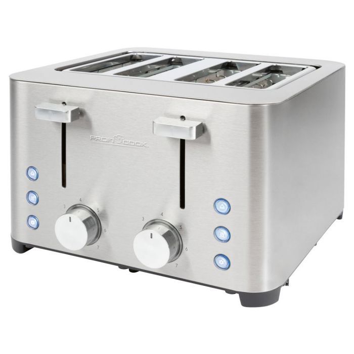Proficook pc-ta1252 torradeira de aço inoxidável com 4 slots