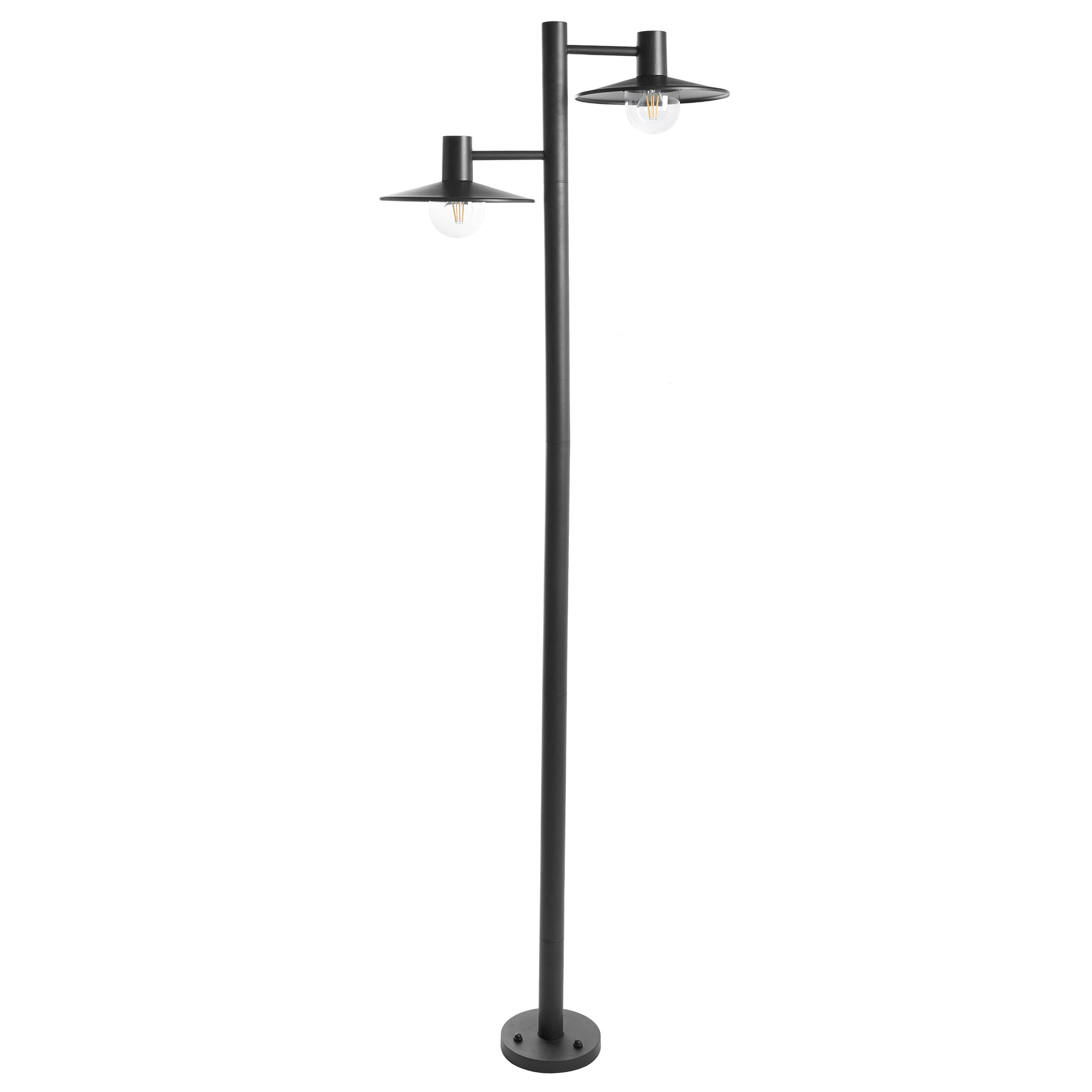 Poste de luz para exterior baralia preto
