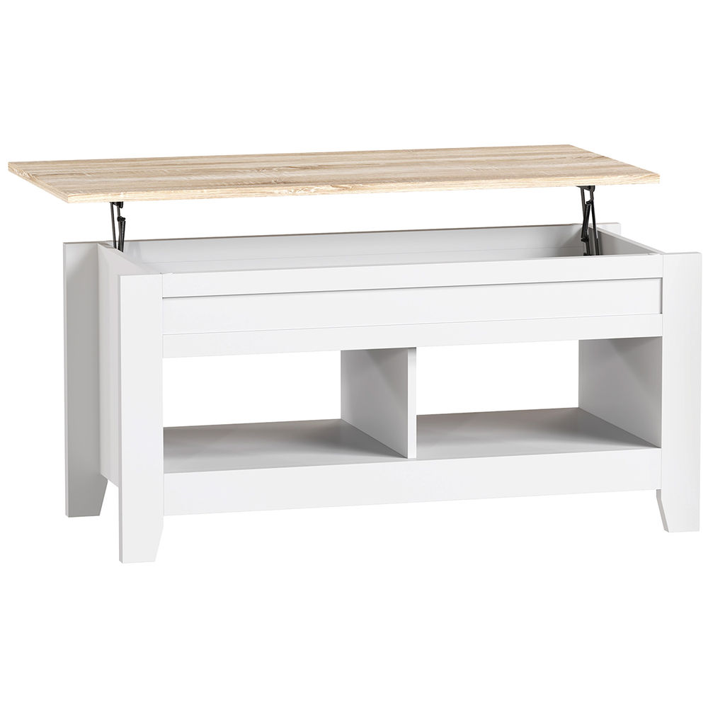 Mesa de centro 105x50x49 cm bicolor Homcom, casa - mesas