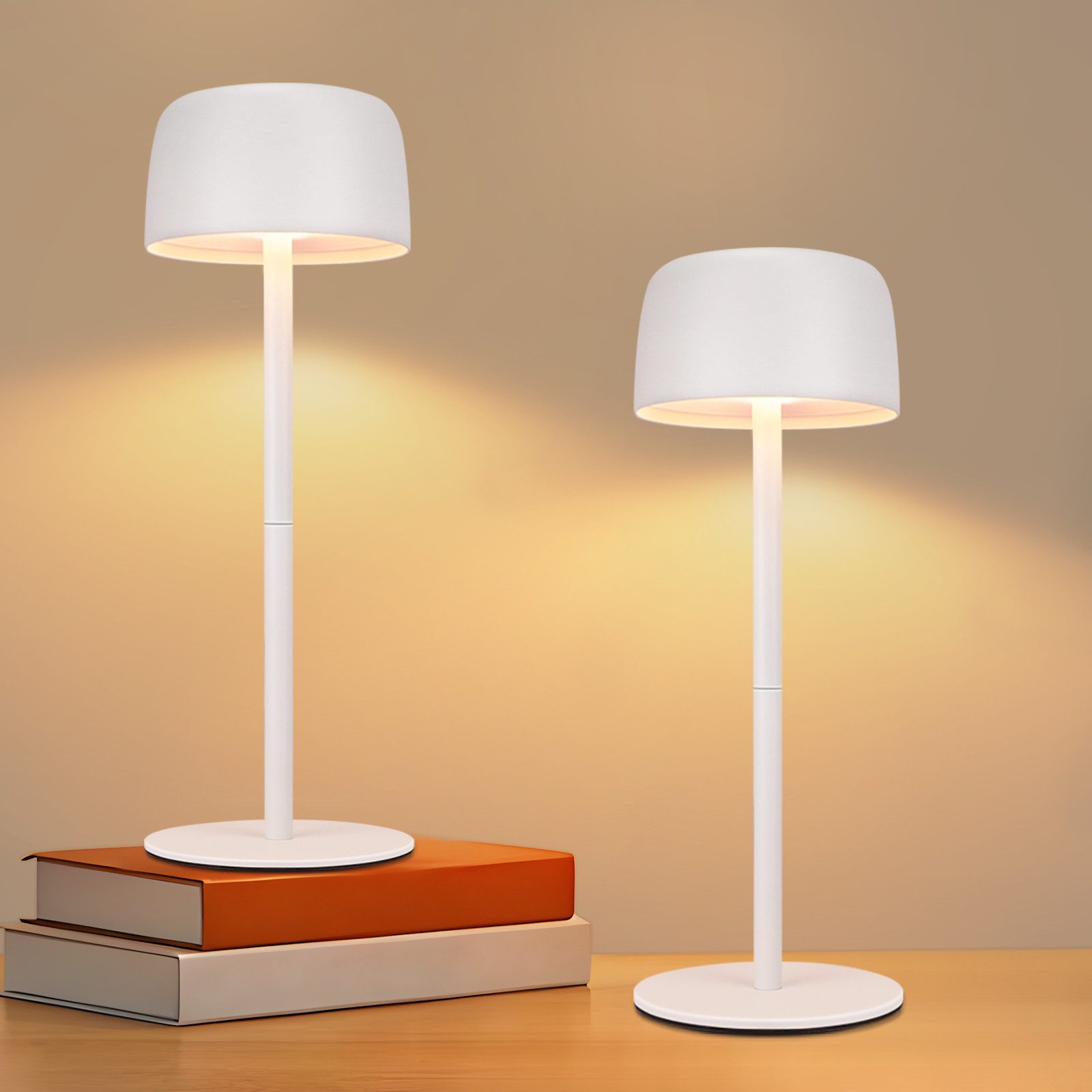 Nettlife lâmpada de mesa LED branco 9x9(2er-set)