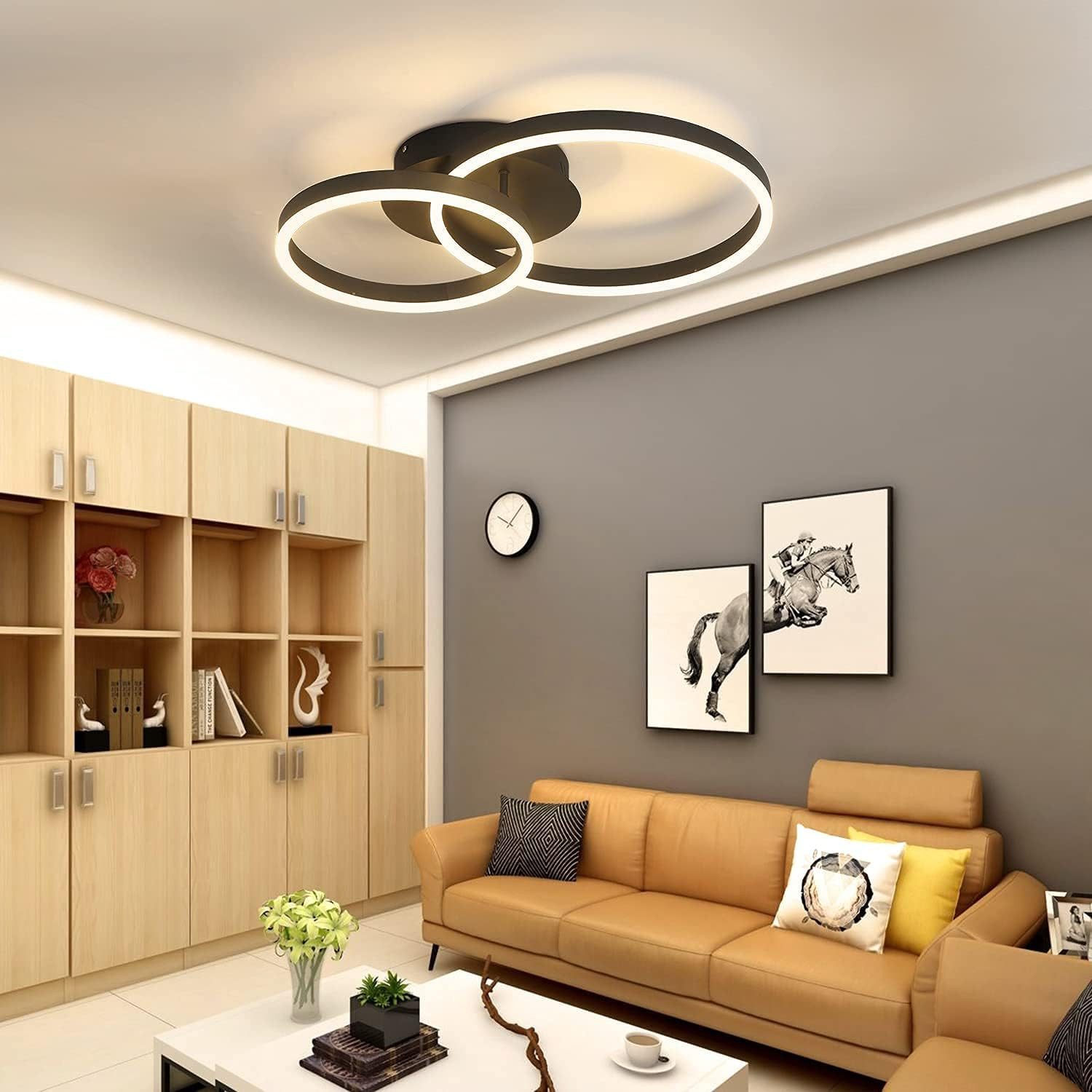 Nettlife LED luz de teto 76w regulável design moderno lâmpada de sala de