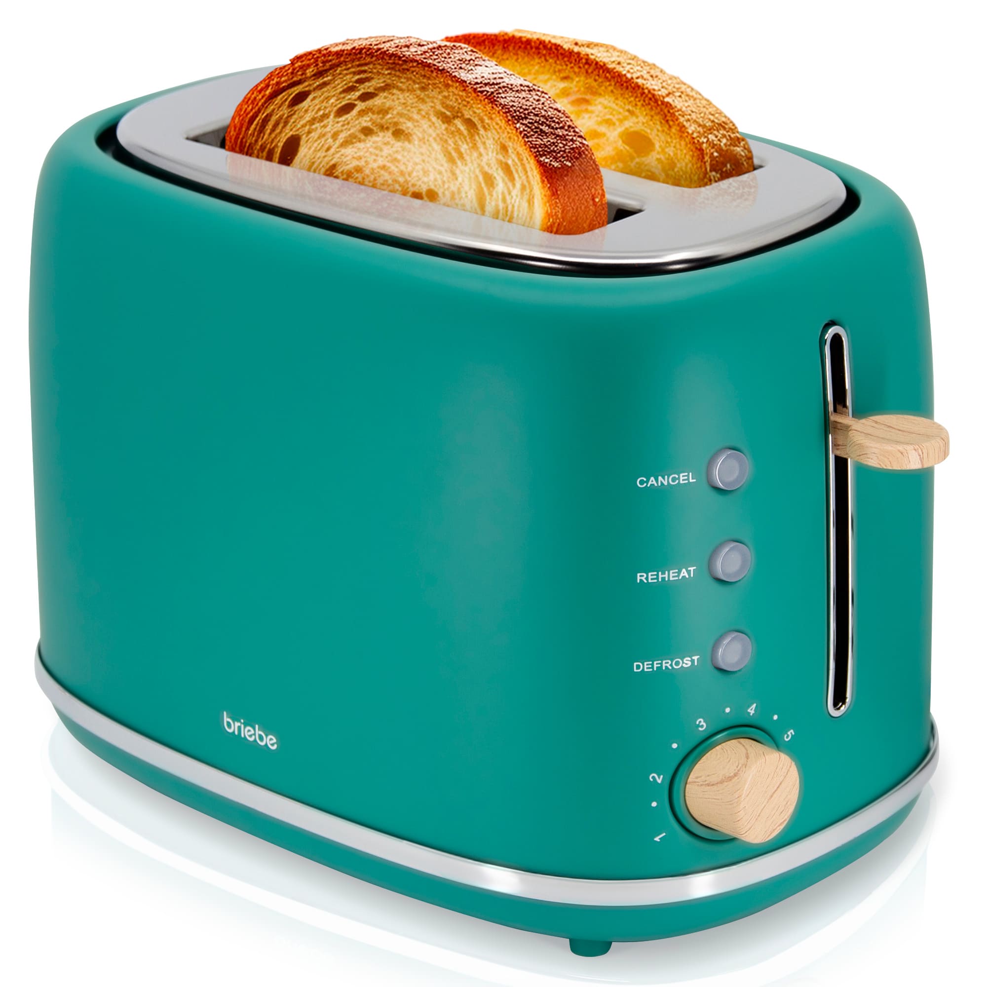 Nordic torradeira ranhura larga 2 fatias, briebe ta1166gre verde 870w