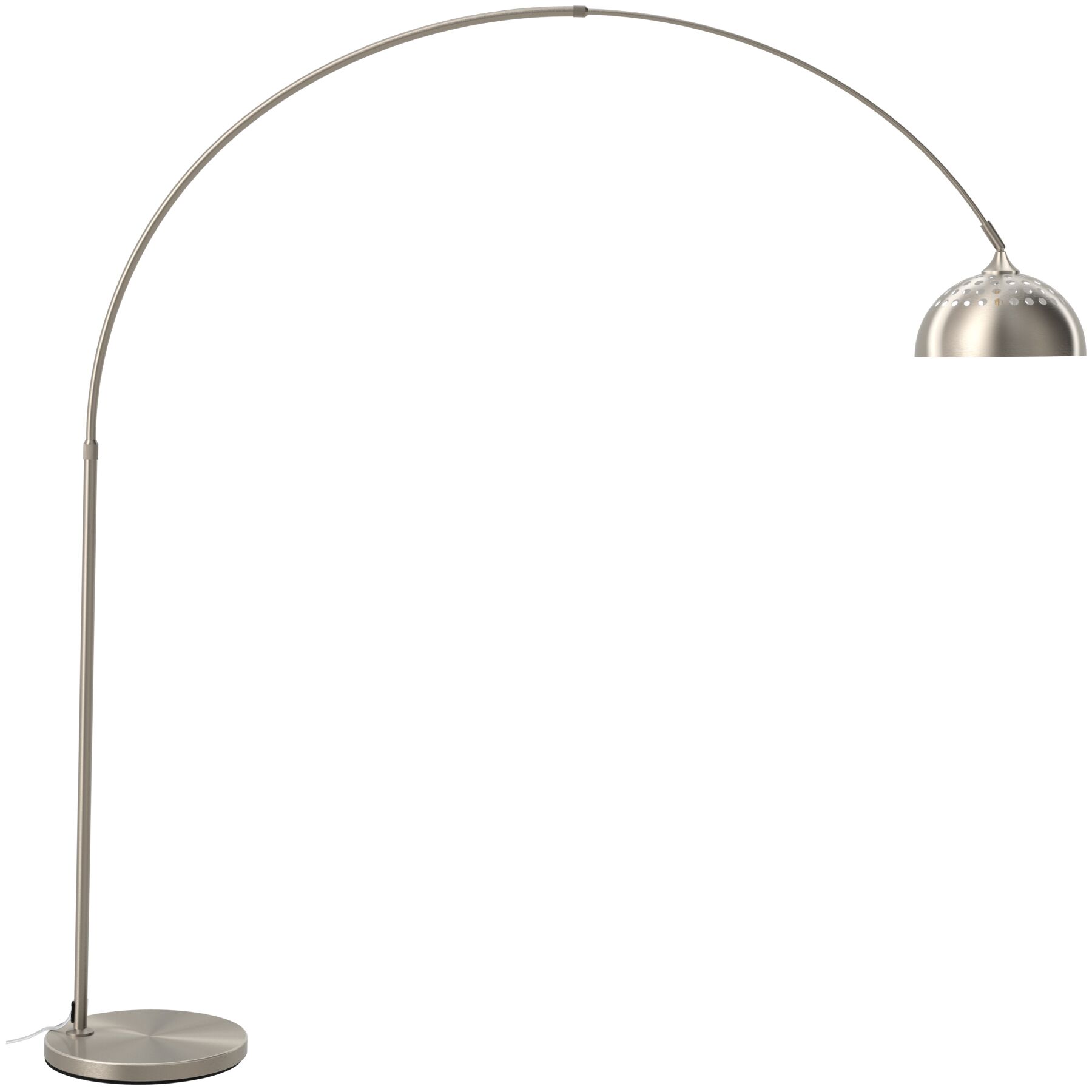 Candeeiro de arco telescópico, retro, altura 187-206 cm 60 w níquel mate