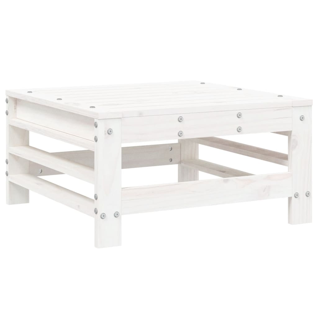 vidaXL taburete de jardín de madera maciza de pino