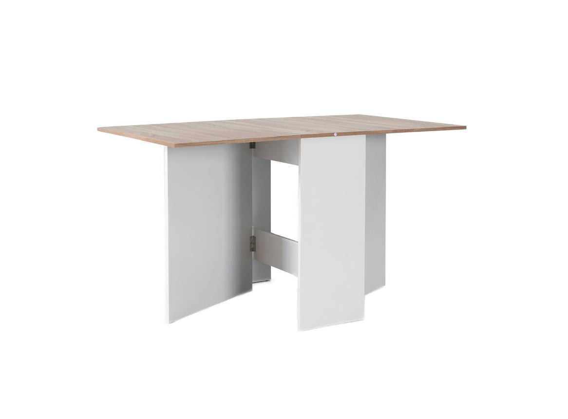 Mesa suécia com asas dobráveis 140cm. Sala de jantar ou cozinha, branco e