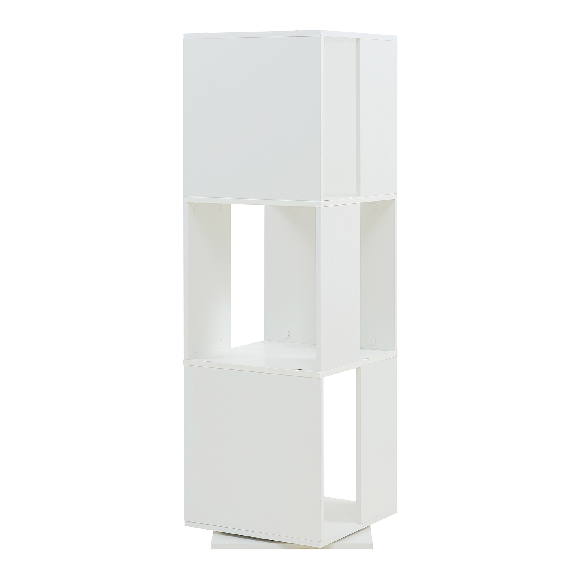 Estante rotativa fjelmarirg 3 prateleiras 109 x 34 x 34 cm branco [en.casa]