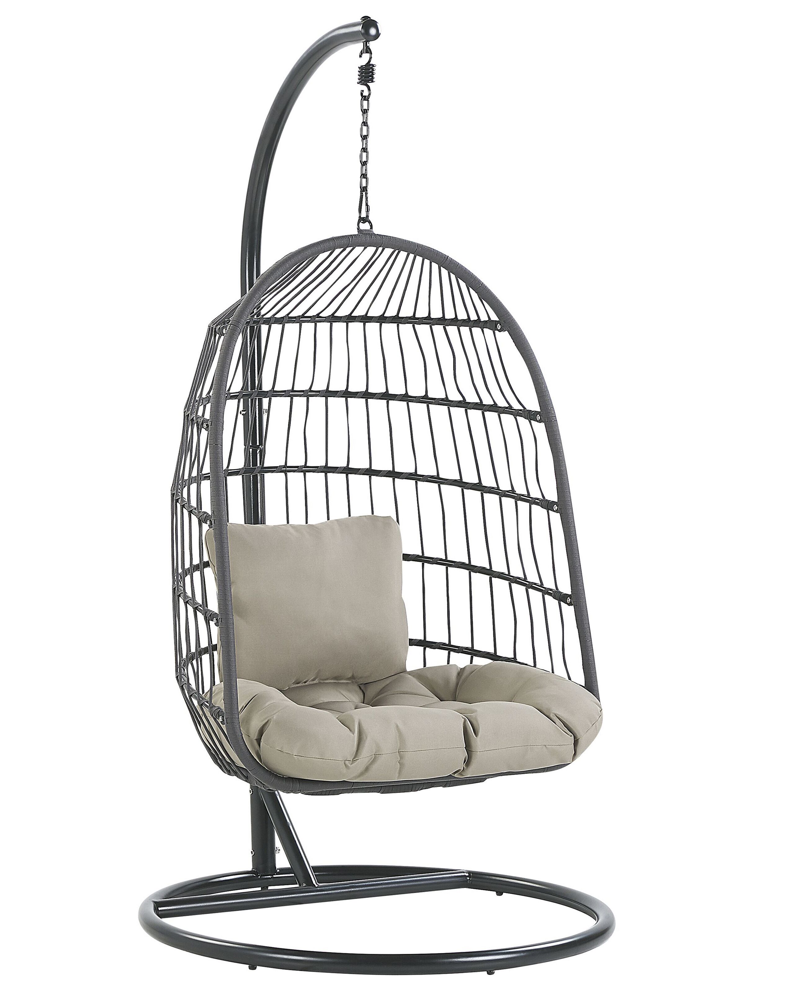 Cadeira suspensa com suporte allera metal preto