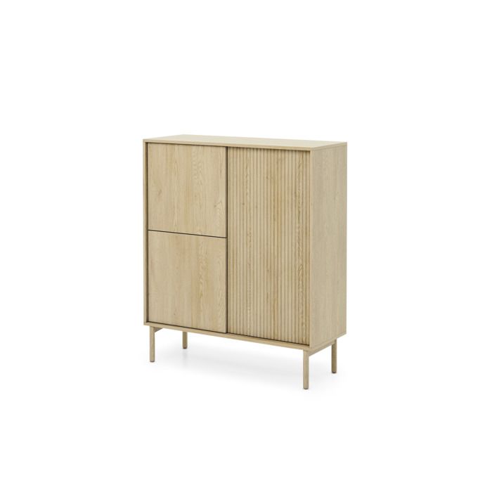 Comoda - 3xe living - cremona - carvalho cremona - pressione para abrir - g