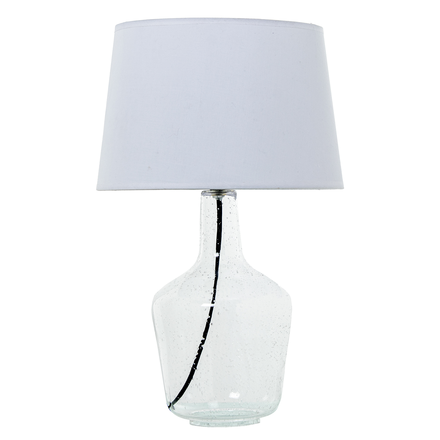 Abajur de mesa com base de vidro, 1x27 cm, lâmpada de no máximo 60 w