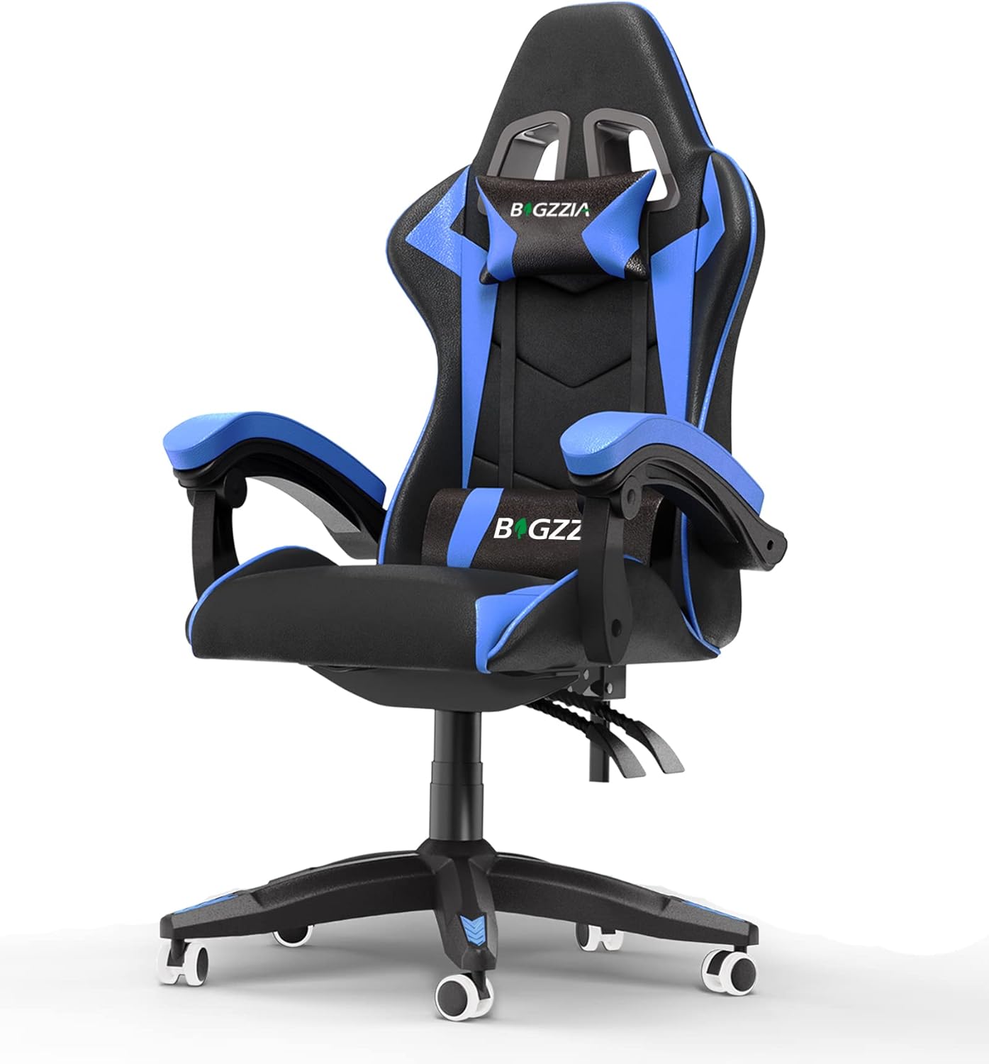 Cadeira ergonómica com apoio - preta/azul