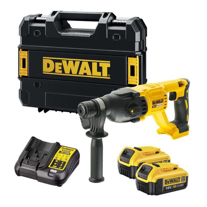 Perfurador Dewalt sem fio - sds-pplus 2 baterias 4.0ah, carregador, maleta
