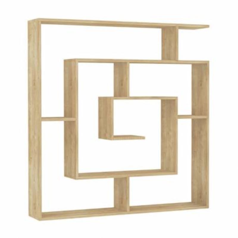 Estante maze. Cor safira. (altura 129 cm/largura 125 cm/profundidade 32 cm)