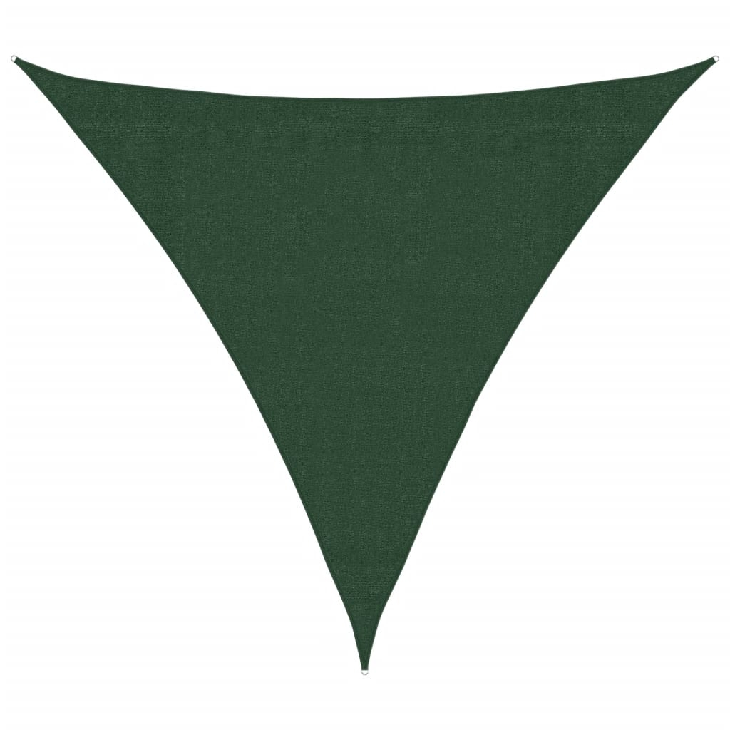 vidaXL toldo de vela verde oscuro hdpe 160 g/m² 3,6x3,6x3,6 m