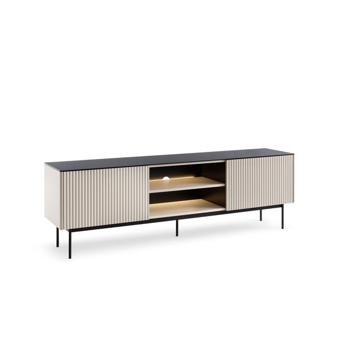 Móvel para tv moderno - caxemira - metal - 2 portas - 180x52x39 cm
