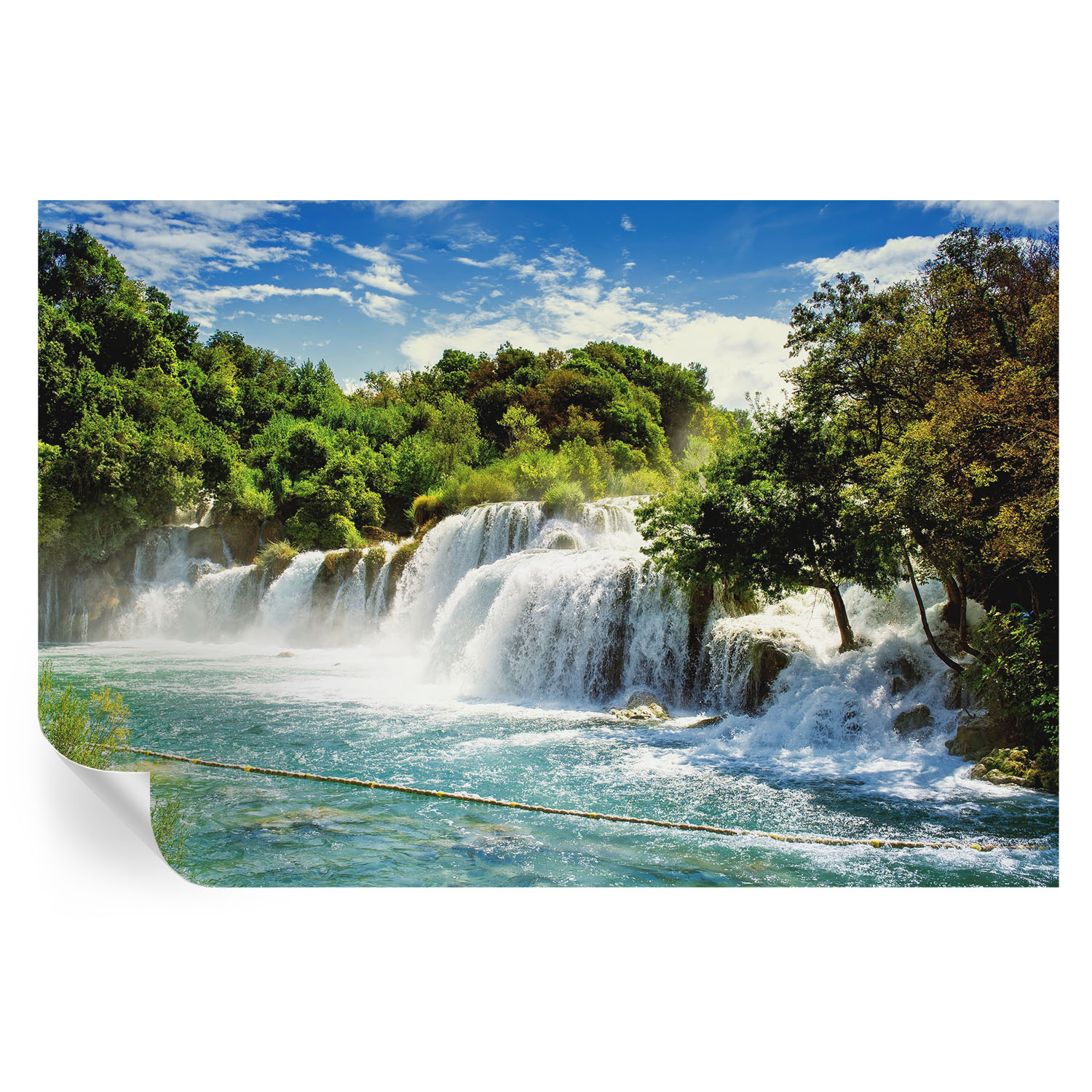 Papel de parede adesivo uma cachoeira deslumbrante 104x152 tulup