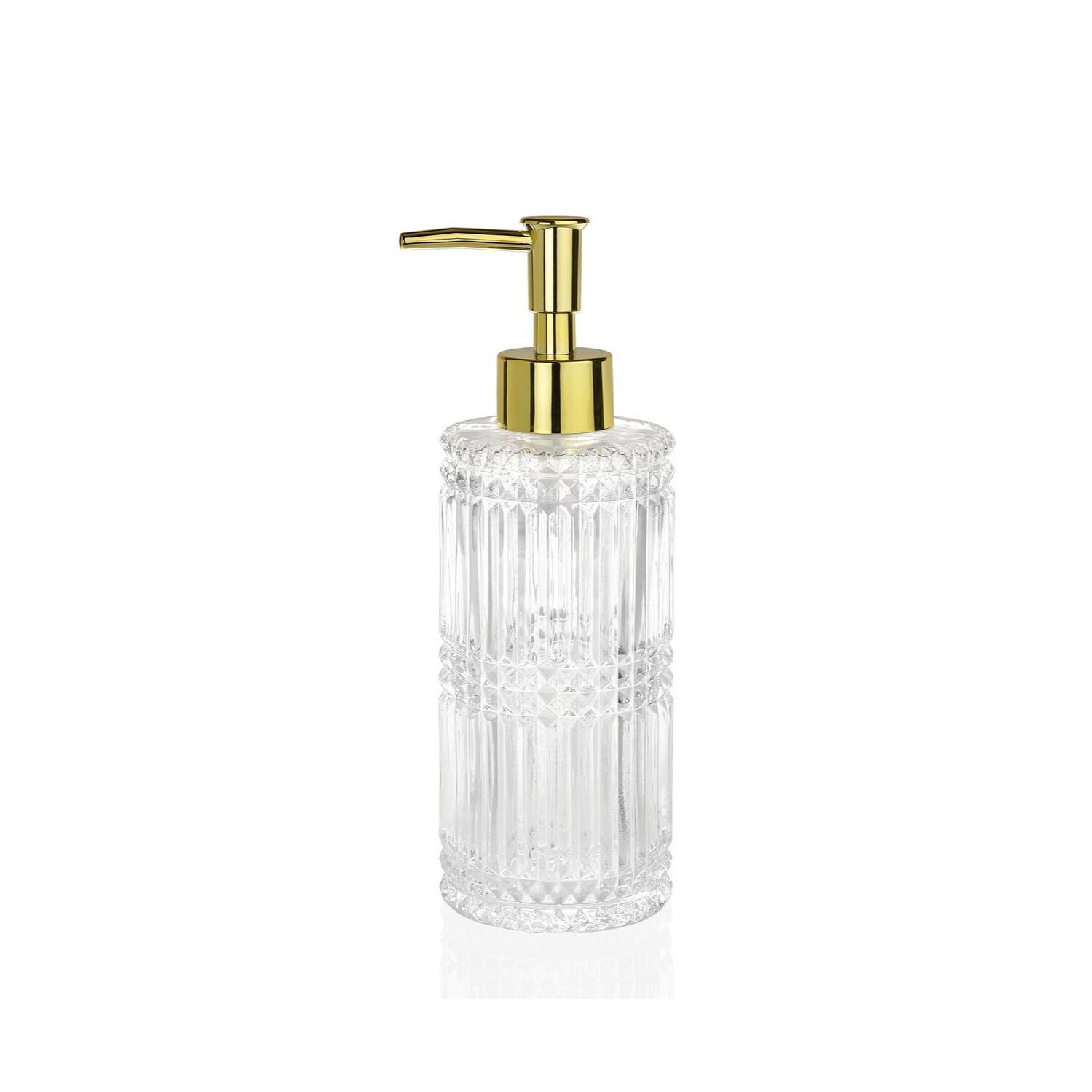 Dispensador de vidro diamante/dourado