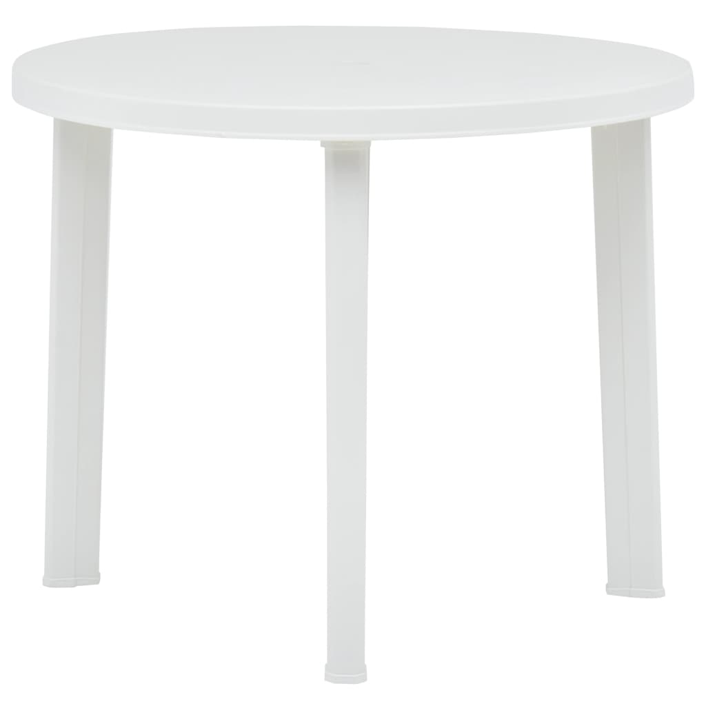 Mesa de jardim 89 cm plástico branco