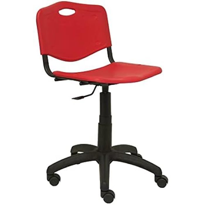 Silla giratoria - piqueras y crespo - robLEDo - rojo - ergonómica - ajustab