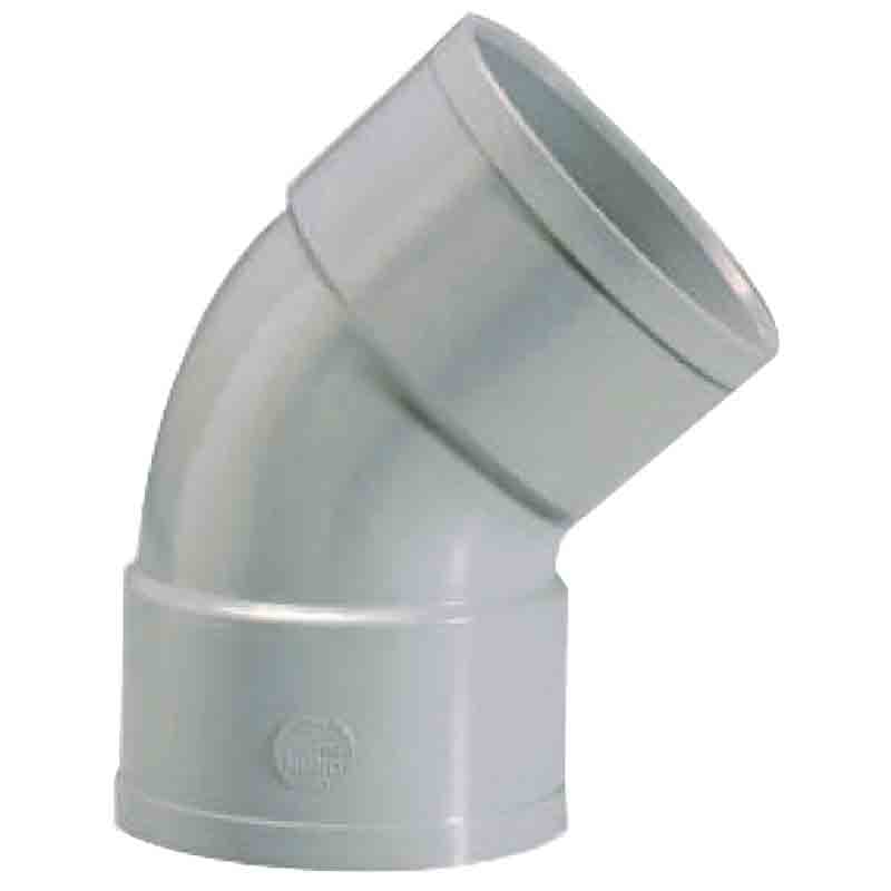 Cotovelo PVC fêmea/fêmea girpi 45° - diâmetro 80 mm