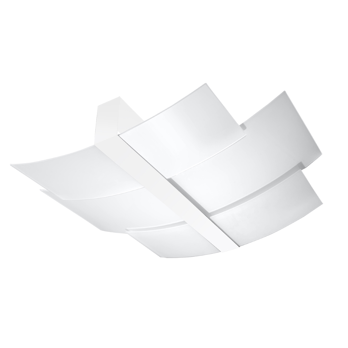 Lámpara de techo celia 3 blanco acero/vidrio 61x7x53cm