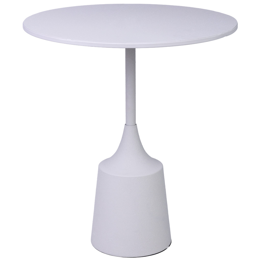 Mesa de apoio em metal branco 40x40x44h cm