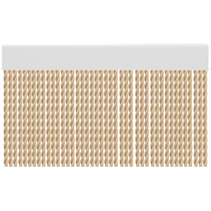 Tubo de cortina de porta PVC bege / 120 x 220