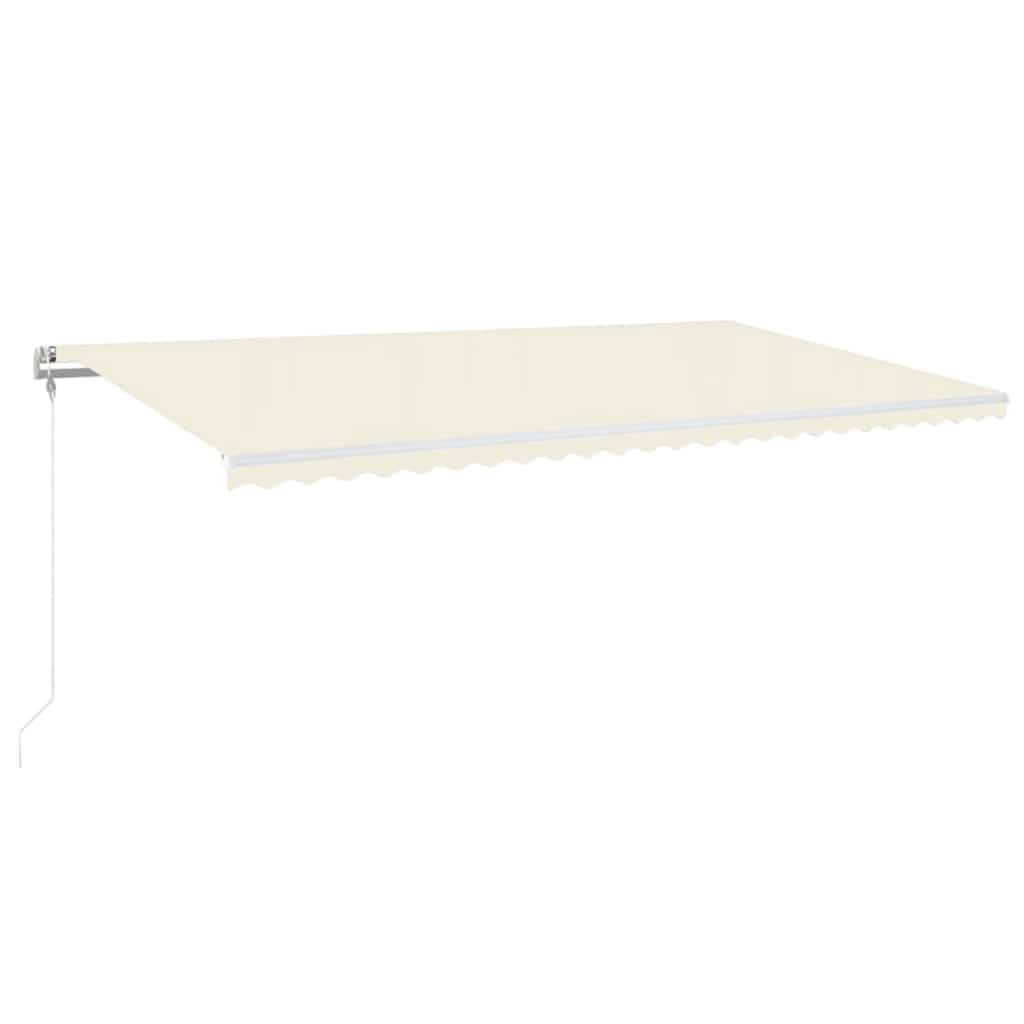 Toldo automático com LED e sensor de vento 600x300 cm cor creme