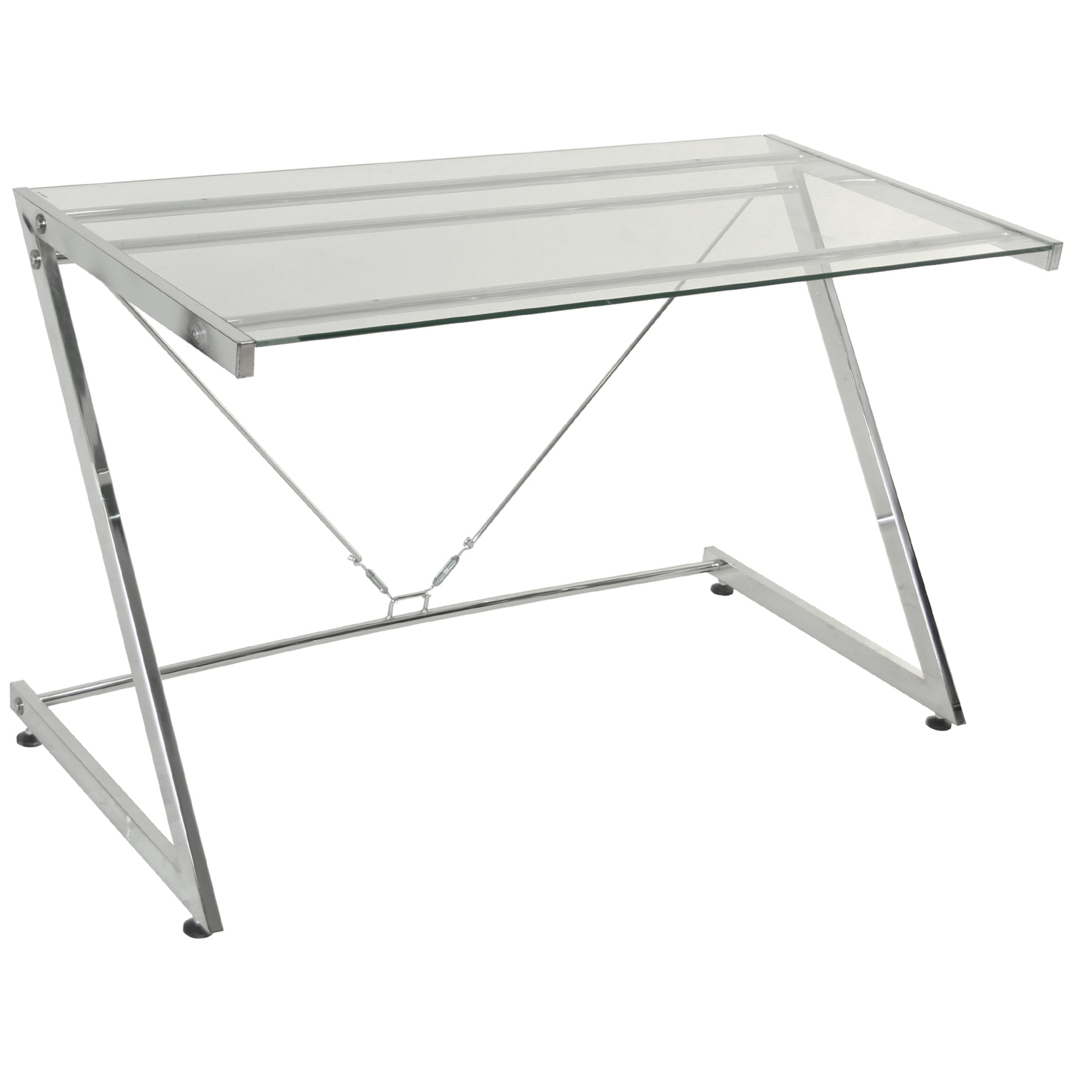 Mesa de metal, vidro de 8 mm