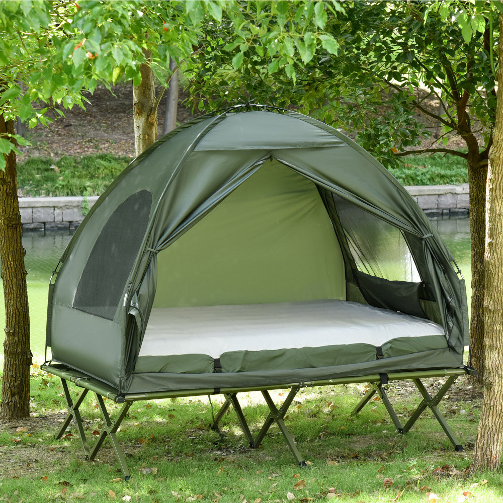 Conjunto de camping para 2 pessoas verde 193x136x178cm