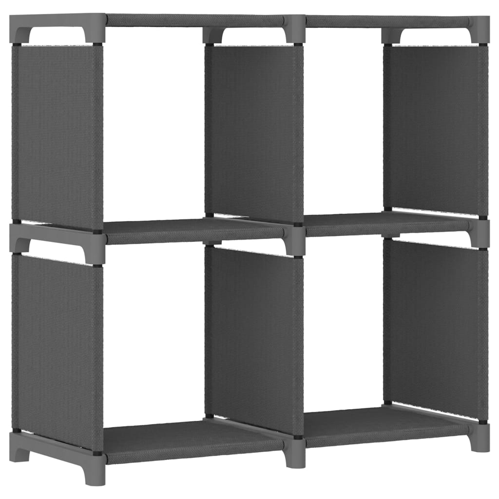 vidaXL estantería de 4 cubos de tela gris 69x30x72,5 cm