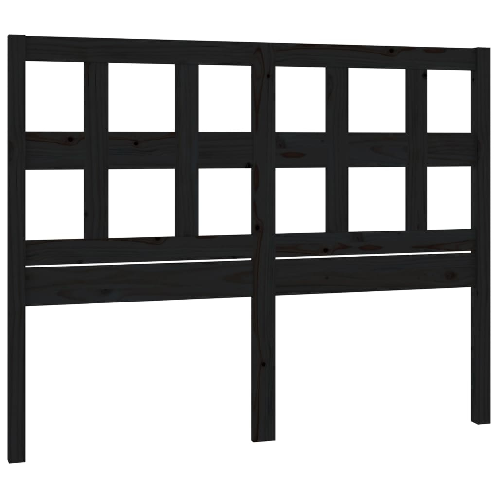 vidaXL cabecero de cama madera maciza de pino negro 185,5x4x100 cm